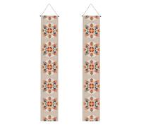 Banner per portico stampato con fiori geometrici, striscioni decorativi appendibili, adatti per feste, decorazione multi-scena per interni ed esterni