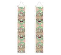 Banner per portico stampato con funghi da sogno, striscioni decorativi appendibili, adatti per interni ed esterni decorazione del portico del giardino