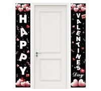 Banner per San Valentino - cartello d'amore, decorazione per la porta di casa | grandi bandiere verticali di San Valentino, all'aperto, romantiche striscioni per la casa e il cortile