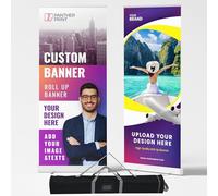 Banner personalizzato a rullo - Display retrattile per affari con grafica stampata - Borsa per eventi, affari e marketing