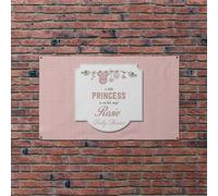 Banner Personalizzato Per Baby Shower Rosa Piccola Principessa 5x3ft