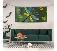 Banner personalizzato per feste di buon compleanno con occhielli in ottone colorato libellula banner sfondo per feste decorazioni da parete sfondo per Natale matrimonio forniture per feste di