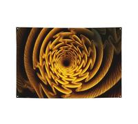 Banner personalizzato per feste di compleanno con occhielli in ottone giallo astratto a spirale bandiera da giardino decorazioni per cortile banner decorazioni per feste di compleanno sfondo per