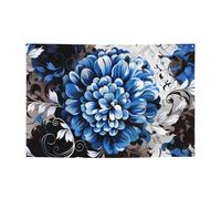 Banner personalizzato per feste di compleanno con occhielli in ottone motivo blu e bianco bandiera da giardino decorazioni per cortile banner decorazioni per feste di compleanno sfondo per Natale