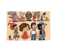 Banner personalizzato per feste di compleanno con occhielli in ottone personaggi dei cartoni animati bandiera da giardino decorazioni per cortile banner decorazioni per feste di compleanno sfondo per