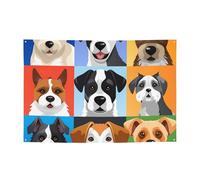 Banner personalizzato per feste di compleanno con occhielli in ottone razze di cani bandiera da giardino decorazioni per cortile banner decorazioni per feste di compleanno sfondo per Natale