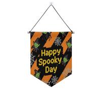 Banner Pixel Zombie di Halloween da appendere con asta telescopica divertente banner appeso decorazione da parete per interni, feste all'aperto