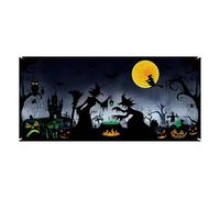 Banner porta da garage di Halloween Decor Banner 13x6ft Garage a tema da garage a tema Copertura con vasca idromassaggio per le decorazioni per porte del garage di Halloween, stile 2