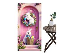 Banner Porta Di Pasqua - Primavera Tessuto Impermeabile 90 X 180 Cm, Appendere Felice Feste, Enfasi Di Ingresso Stagionale, Pannello Verticale Festivo Per La Mia
