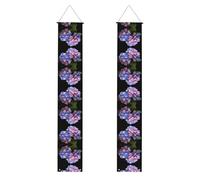 Banner portico WZYWHJ Bella ortensia Stampe Decor Wall Hanging Banner Door Sign, per esterni e interni, Cortile Party 30,5 x 180 cm