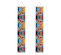 Banner portico WZYWHJ blocco di colore immagine decorazione da appendere alla parete banner porta segno, per esterni e interni, cortile festa 30,5 x 180 cm
