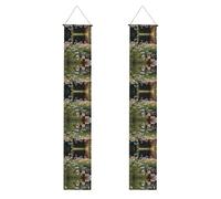 Banner portico WZYWHJ Bubbles in the garden Stampa Decor Wall Hanging Banner Door Sign, per esterni e interni, Yard Party 30,5 x 180 cm