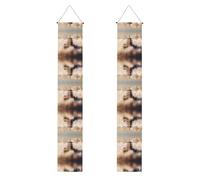 Banner portico WZYWHJ castles in Spagna Picture Decor Wall Hanging Banner Door Sign, per esterni e interni, cortile, feste, 30,5 x 180 cm