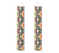Banner portico WZYWHJ colorato arcobaleno zebra decorazione da parete banner porta segno, per esterni e interni, cortile festa 30,5 x 180 cm