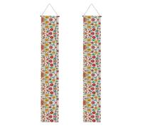 Banner portico WZYWHJ colorato fiore stampe Decor parete appeso banner porta segno, per esterni interni cortile festa 30,5 x 180 cm