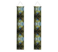Banner portico WZYWHJ Easter eggs in the grass stampa Decor Wall Hanging Banner Door Sign, per esterni e interni, cortile, feste, 30,5 x 180 cm