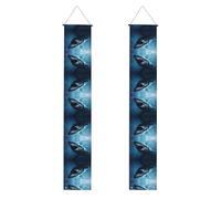 Banner portico WZYWHJ Great White Shark stampato Decor Wall Hanging Banner Door Sign, per esterni e interni, cortile, feste, 30,5 x 180 cm