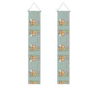 Banner portico WZYWHJ Kitten Butterfly stampe Decor Wall Hanging Banner Door Sign, per esterni e interni, cortile, feste, 30,5 x 180 cm