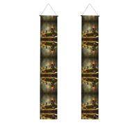 Banner portico WZYWHJ Little ant and Butterfly Stampa Decor Wall Hanging Banner Door Sign, per esterni e interni, cortile Party 30,5 x 180 cm