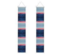 Banner portico WZYWHJ Maritime Boundary Prints Decor Wall Hanging Banner Door Sign, per esterni e interni, cortile, feste, 30,5 x 180 cm