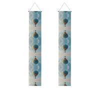 Banner portico WZYWHJ mongolfiera che vola in alto immagine decorazione da appendere alla parete striscione cartello per porta, per esterni e interni, cortile, feste, 30,5 x 180 cm
