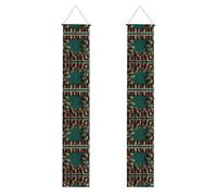 Banner portico WZYWHJ Pine Cone Border stampe Decor Wall Hanging Banner Door Sign, per esterni e interni, cortile, feste, 30,5 x 180 cm