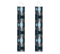 Banner portico WZYWHJ The City on the Water stampe Decor Wall Hanging Banner Door Sign, per esterni e interni, cortile, feste, 30,5 x 180 cm