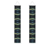 Banner portico WZYWHJ UFO at night motivo decorativo da appendere alla parete striscione per porta, per esterni e interni, cortile, feste, 30,5 x 180 cm