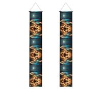 Banner portico WZYWHJ View under the moon stampe Decor Wall Hanging Banner Door Sign, per esterni e interni, cortile, feste, 30,5 x 180 cm