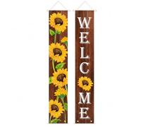 Banner Ringraziamento Esterno, 300D Oxford, GEJD-1 | Tessuto resistente | include banner benvenuto | per portici | giardini | installazione appendibile | per feste | per ingresso
