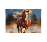 Banner rosso con cavallo che corre decorazione per feste sfondo bandiera festa di compleanno fotografia sfondo decorazione striscioni e segni decorazione da parete banner forniture per feste
