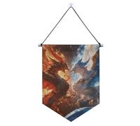 Banner rosso e blu Ice and Fire Phoenix da appendere con asta telescopica banner per feste da appendere decorazioni per feste per ufficio, scuola, aula, dormitorio, casa