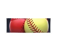 Banner Softball Personalizzato Grandi Banner per Lndoor Segni per feste all'aperto con quattro fori rotondi in metallo Banner segno per la decorazione di feste aziendali
