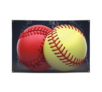 Banner Softball Personalizzato Grandi Banner per Lndoor Segni per feste all'aperto con quattro fori rotondi in metallo Banner segno per la decorazione di feste aziendali