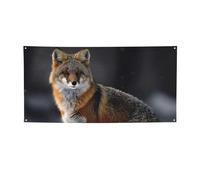 Banner stampato con animali selvatici invernali cartelli personalizzati con testo fotografico sfondo banner per interni ed esterni banner da parete per decorazioni domestiche o fondali