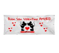 BANNER STRISCIONE ANNIVERSARIO - BUON SAN VALENTINO AMORE - BANNER/CARTA