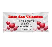 BANNER STRISCIONE ANNIVERSARIO - BUON SAN VALENTINO MOD 2 - BANNER/CARTA