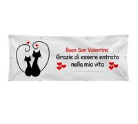 BANNER STRISCIONE ANNIVERSARIO - BUON SAN VALENTINO mod 4 - BANNER/CARTA