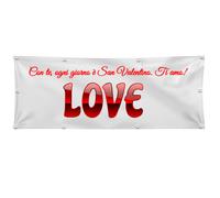 BANNER STRISCIONE ANNIVERSARIO - SAN VALENTINO LOVE 1 - BANNER/CARTA