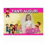 BANNER STRISCIONE COMPLEANNO - Alvin e i Chipmunks mod 2 - PERSONALIZZATO