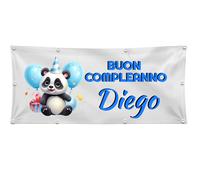 BANNER STRISCIONE COMPLEANNO - BUON COMPLEANNO - CON NOME PERSONALIZZATO