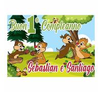 BANNER STRISCIONE COMPLEANNO - Cip e Ciop - PERSONALIZZATO