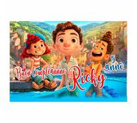 BANNER STRISCIONE COMPLEANNO - Disney Pixar Luca mod 2 - PERSONALIZZATO