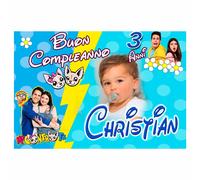 BANNER STRISCIONE COMPLEANNO - Me Contro Te mod 2 - PERSONALIZZATO