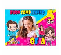 BANNER STRISCIONE COMPLEANNO - Me Contro Te mod 3 - PERSONALIZZATO