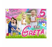 BANNER STRISCIONE COMPLEANNO - Me Contro Te - PERSONALIZZATO