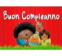 BANNER STRISCIONE compleanno - Small Potatoes - CON NOME ed età bimbo/a