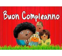 BANNER STRISCIONE compleanno - Small Potatoes - CON NOME ed età bimbo/a