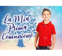 BANNER STRISCIONE COMUNIONE NOME E FOTO PERSONALIZZATO - La Mia Prima Comunione