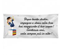 Banner Striscione PER LAUREA VOLA SEMPRE PIù IN ALTO Personalizzabile - Banner